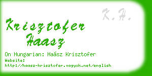 krisztofer haasz business card